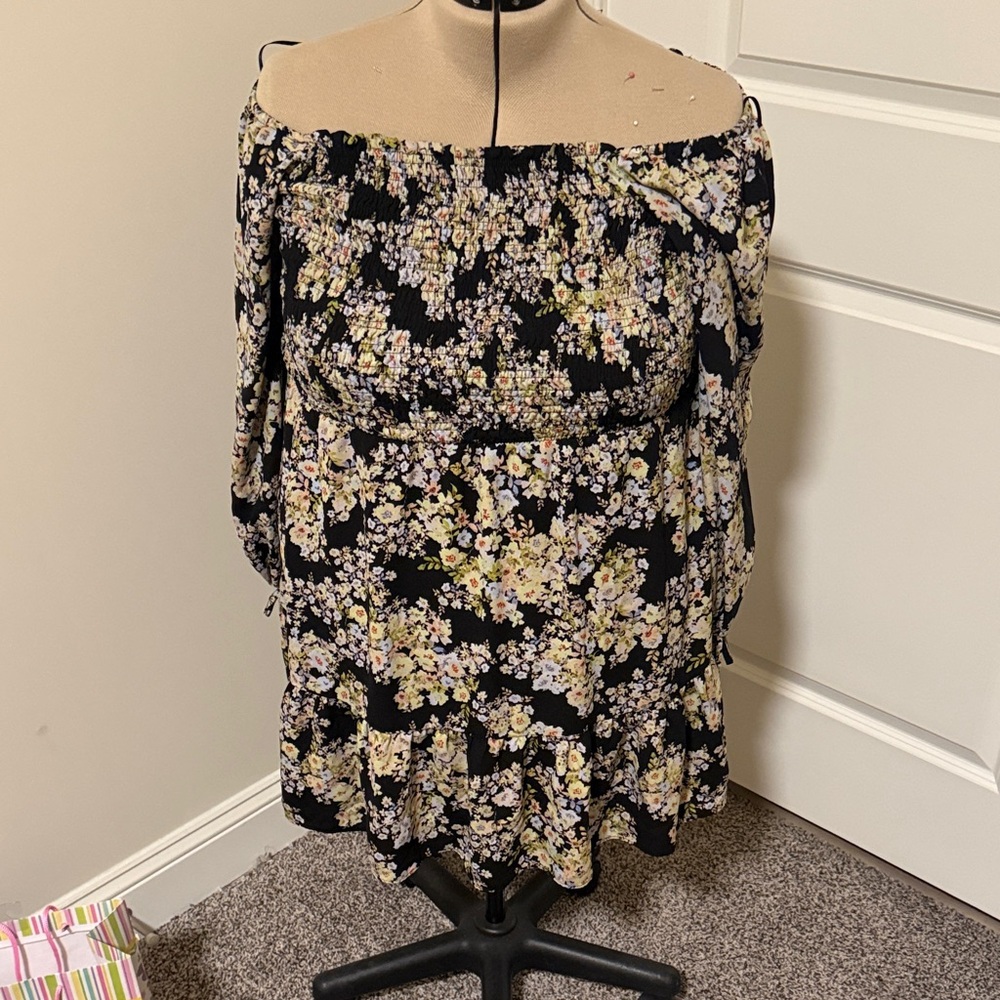 Floral Off-Shoulder Women's Dress
